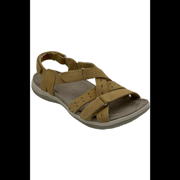 Earth Origins Suede Sport Sandals Sammie Yellow - Medium - Picture 3 of 4